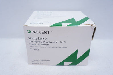 Prevent 3174 Safety Lancet 21G x 1.8mm Depth - Box of 200